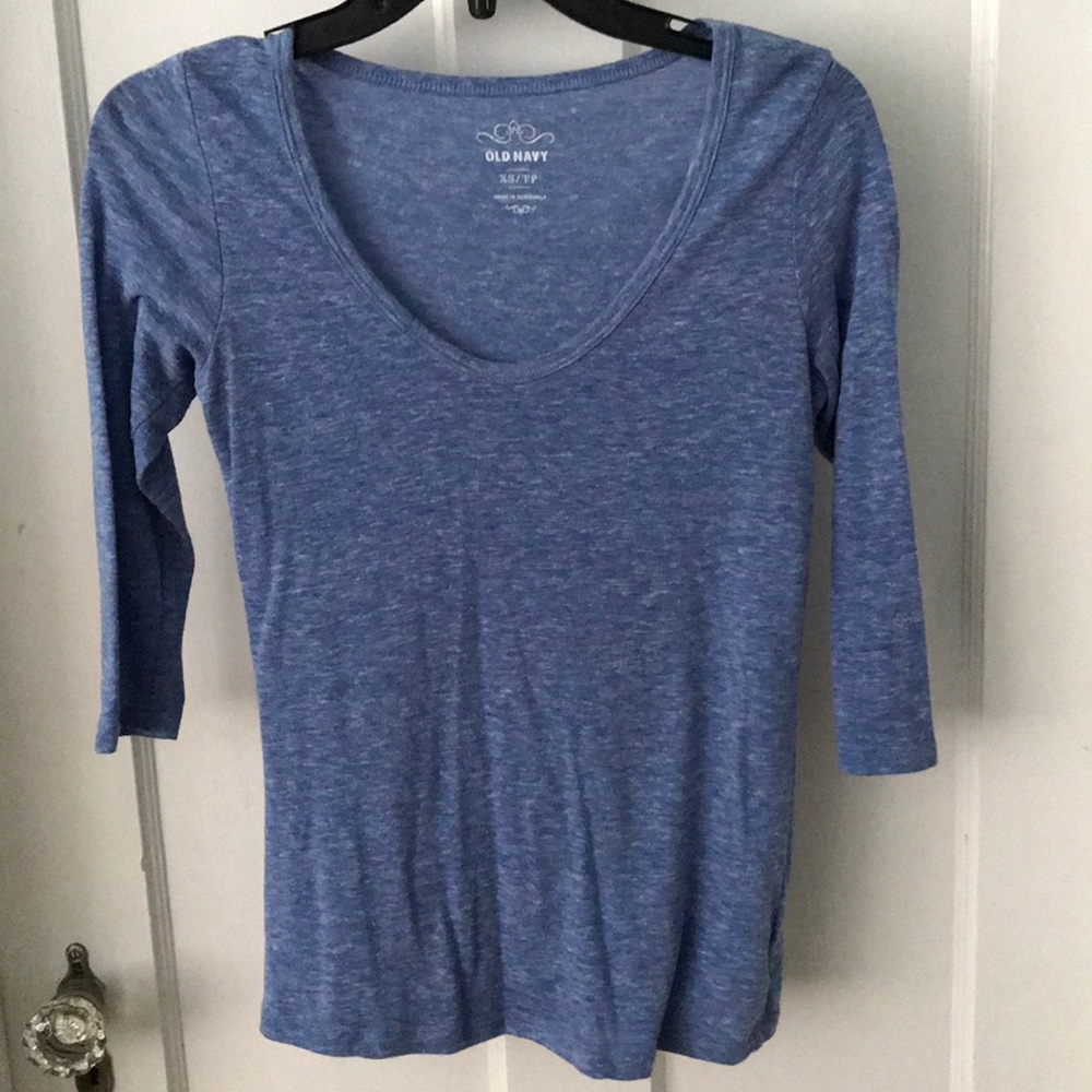Light Blue Quarter Length Sleeve Tee